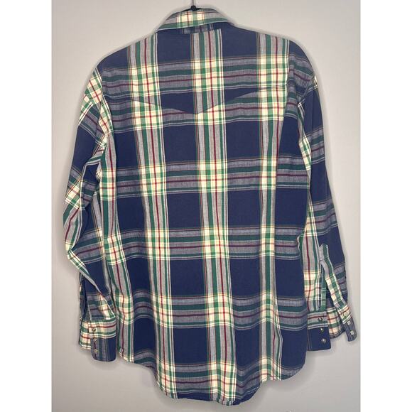 Wrangler Men's Long Sleeve Pearl Snaps Shirt size Medium - Picture 3 of 8